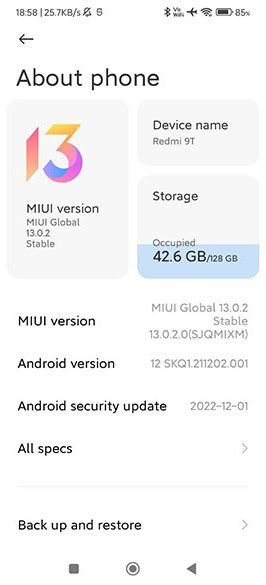 Владельцы Redmi 9T наконец дождались глобальной прошивки MIUI 13